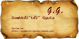 Gombkötő Gyula névjegykártya